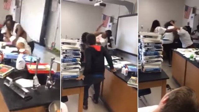 Video: docentes se tomaron a golpes en el aula frente a los alumnos
