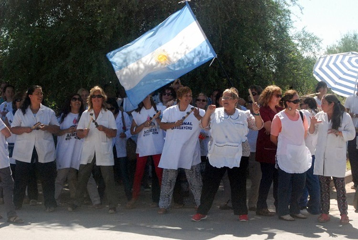 Docentes movilizados buscan mostrar “la verdadera cara de la provincia”