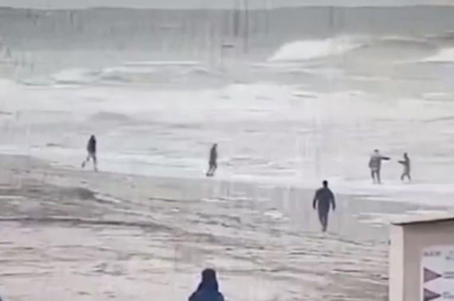 Delincuente se metió al mar