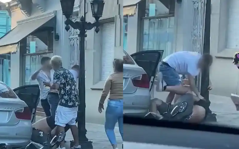 Video de la salvaje pelea: aparecieron nuevas imágenes y se sabe por qué comenzó la discusión