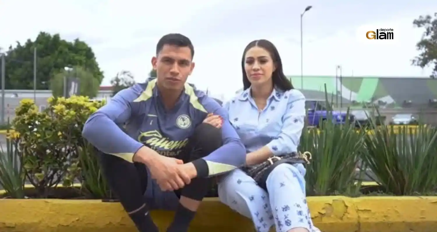 El guardameta con su pareja (Foto: captura de video)