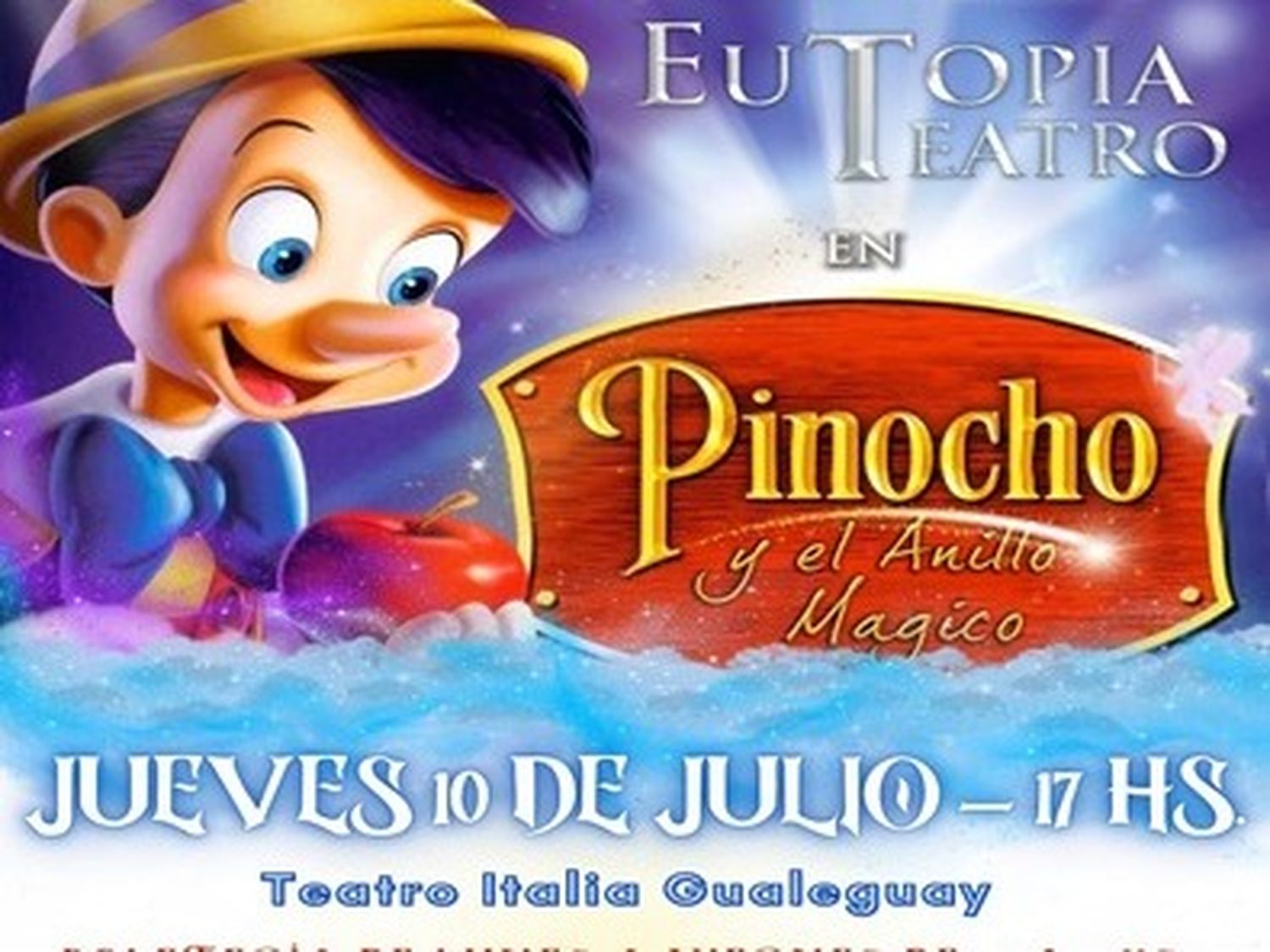 "Pinocho y el anillo mágico" llega al Teatro Italia con entradas anticipadas con descuento