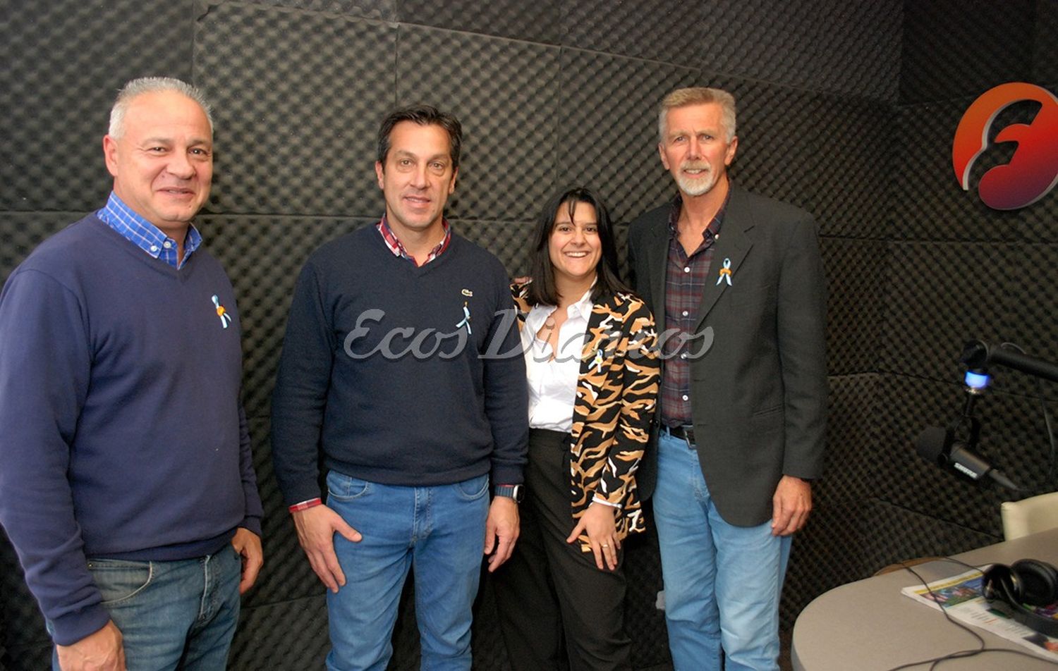 En Ecos Radio. Gustavo Nicolás, Arturo Rojas, Bárbara Domínguez y Hugo Möller