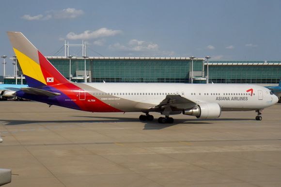 Una de las rutas más transitadas del mundo, el último refugio del Boeing 767 de Asiana Airlines