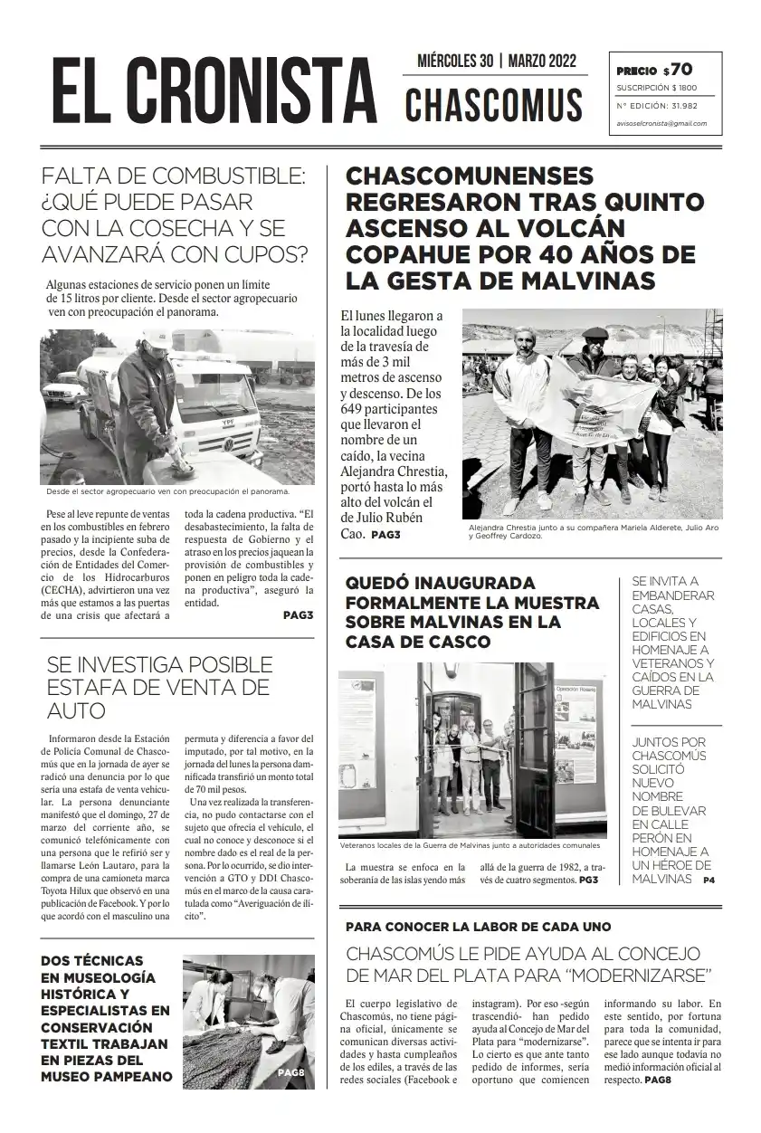 Tapa 30 marzo 2022