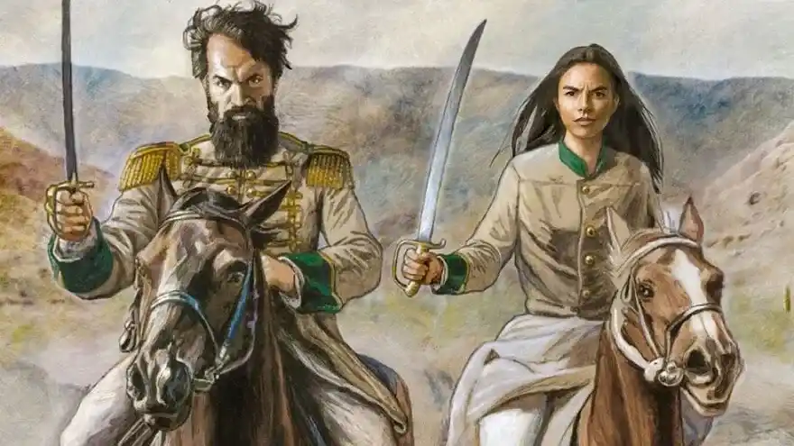 Ilustración de los hermanos Guemes.