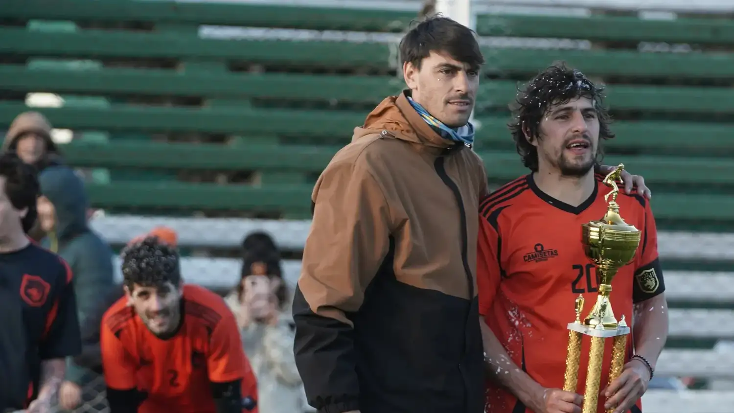 Marcos Barón, presidente de la Región Necochea, junto a Gastón Aued