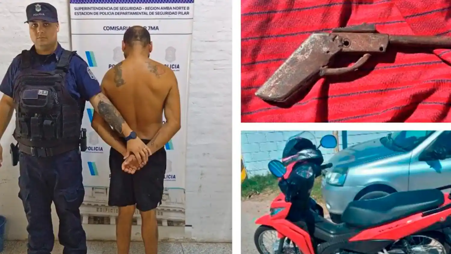 El acusado fue trasladado a una dependencia policial.