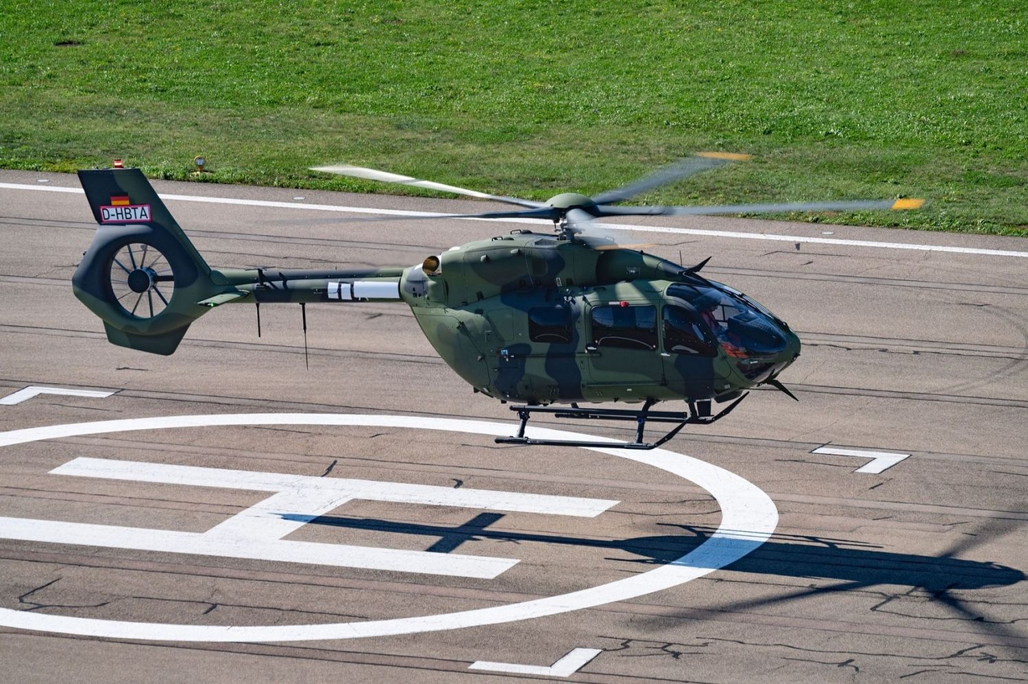 First of the 62 H145M helicopters ordered by the German Bundeswehr from Airbus Helicopters takes off