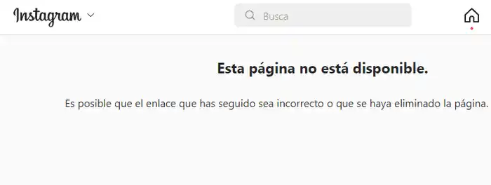 La cuenta de la influencer desapareció de Instagram. 