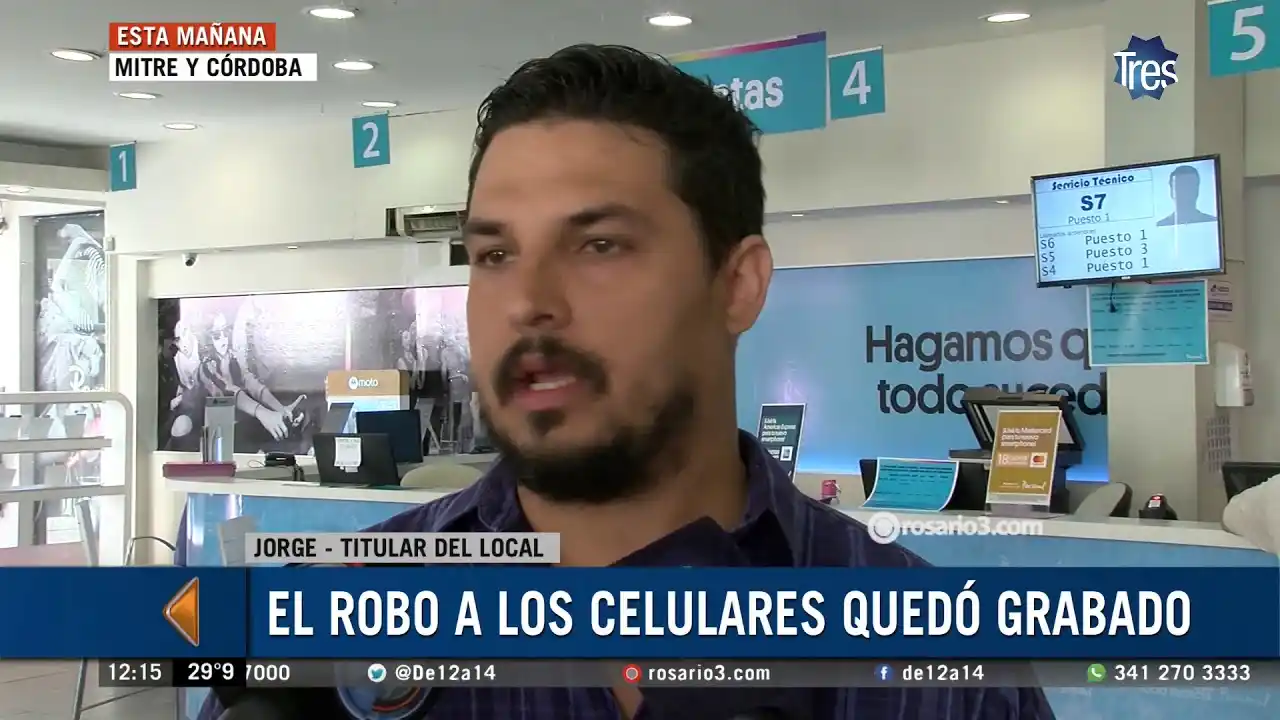 Rosario: robaron siete celulares en 27 segundos y quedó todo filmado