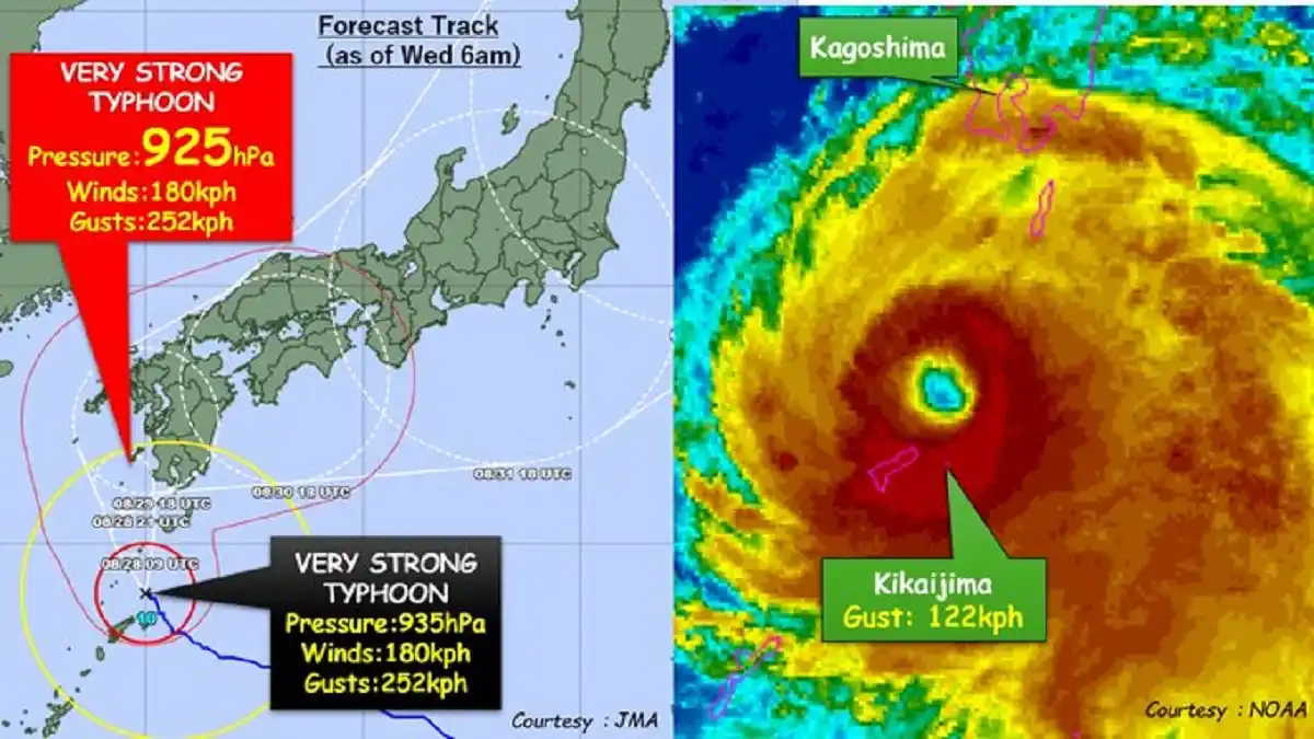 JAPÓN ESPERA LA LEGADA DE «SHANSAN»: un tifón «extremadamente fuerte»