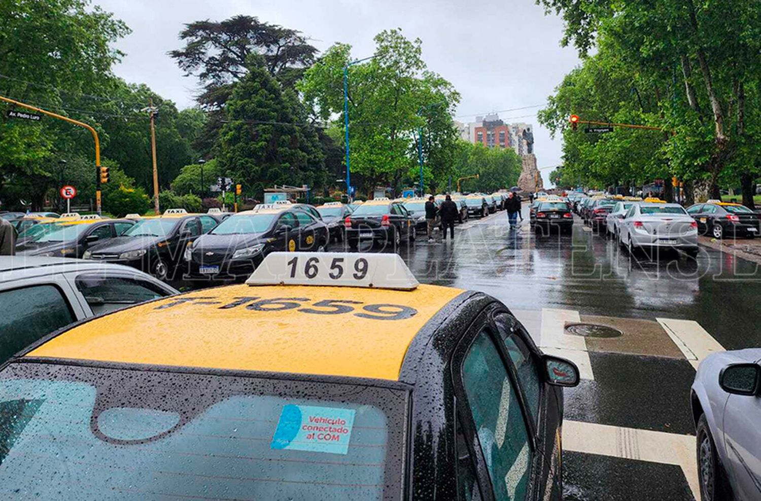 La mañana del jueves sin taxis en Mar del Plata