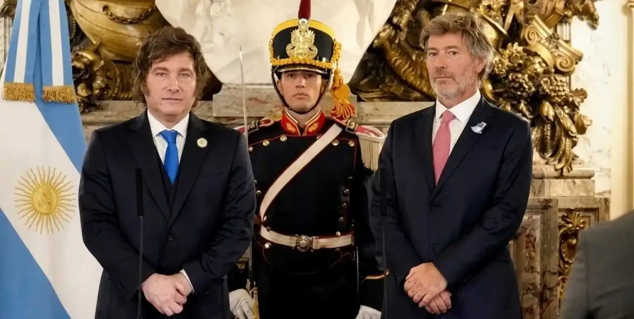 Mahiques junto a Milei este jueves. Crédito: Gobierno Nacional