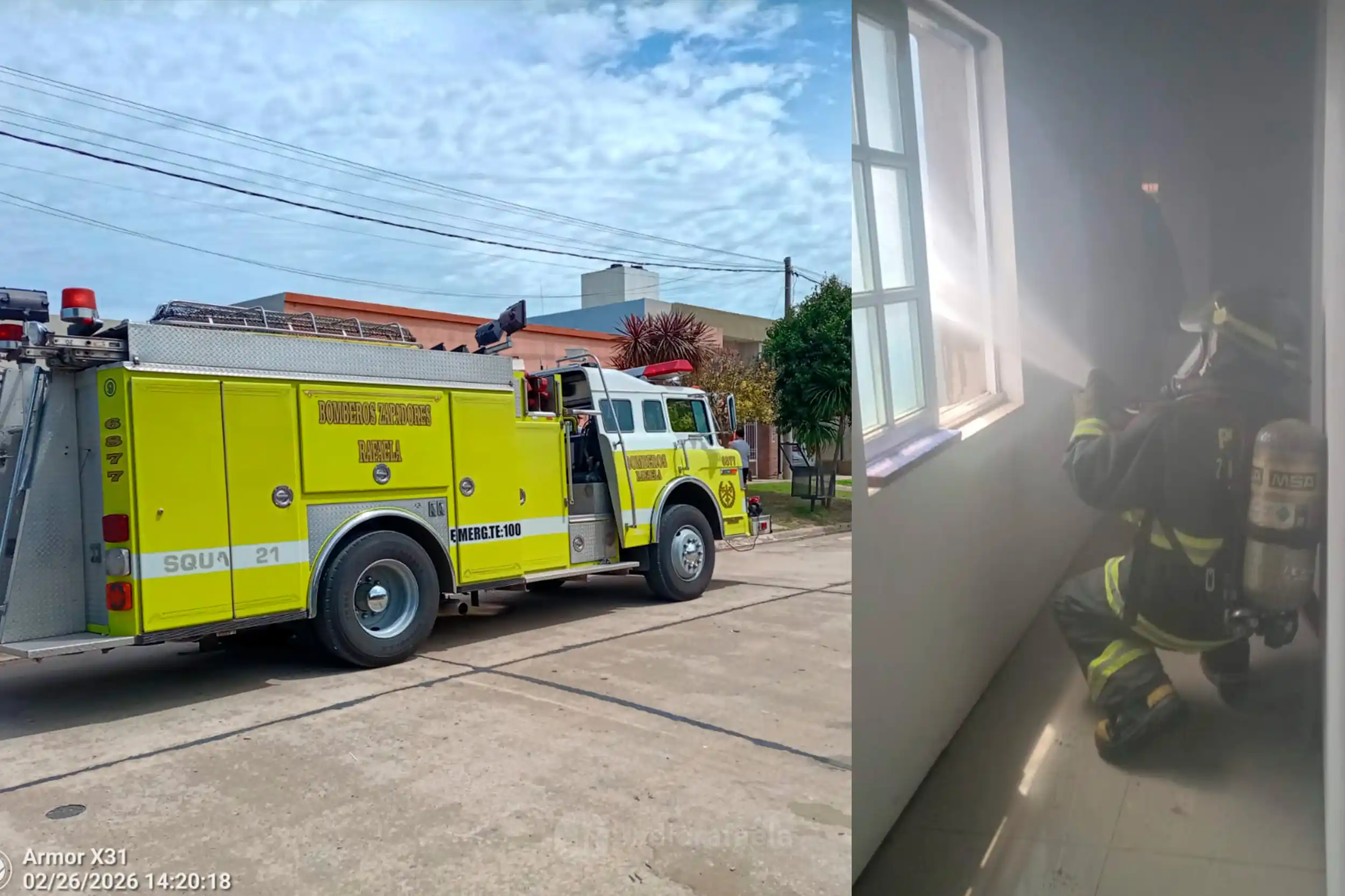 Enorme susto en barrio La Cañada por una pérdida de gas y fuego de un termotanque: intervinieron los Bomberos