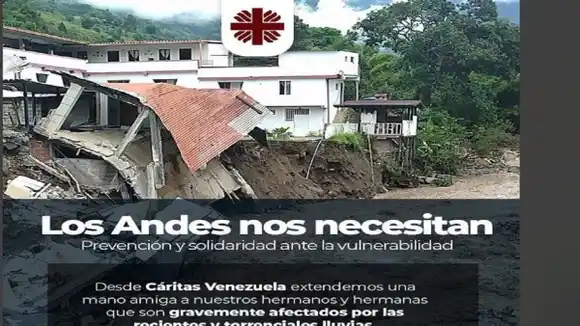 CÁRITAS-Venezuela abre centros de acopio para damnificados por las lluvias en los Andes