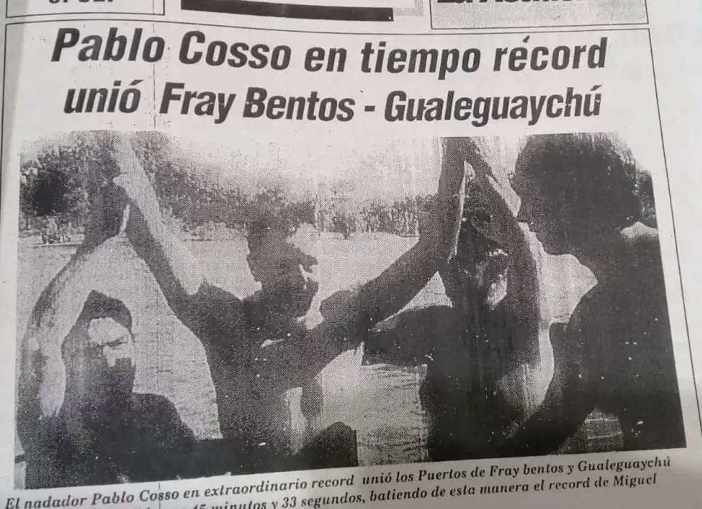 Festejo por record travesía Fray Bentos- Gualeguaychú-