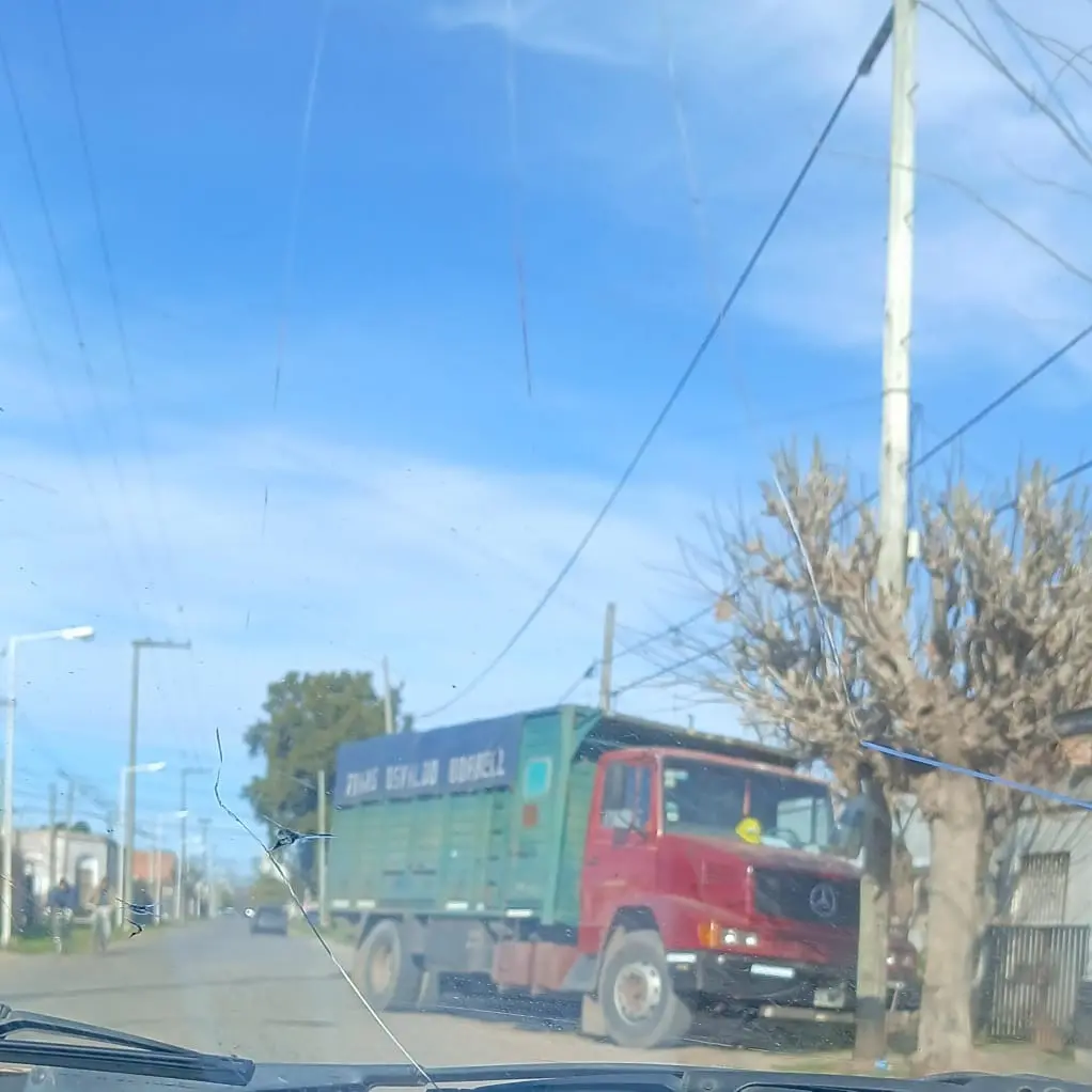 Reclamos por un camión estacionado en "plena calle"