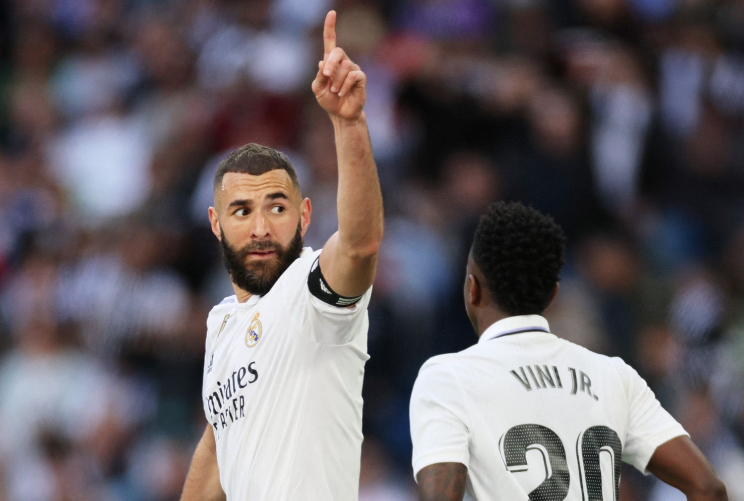 Benzema, atacante de Real Madrid.