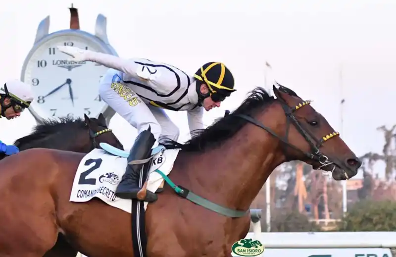 Comando Secreto, uno de los indicados en el Clásico Buenos Aires (G3), sobre el césped de Palermo.