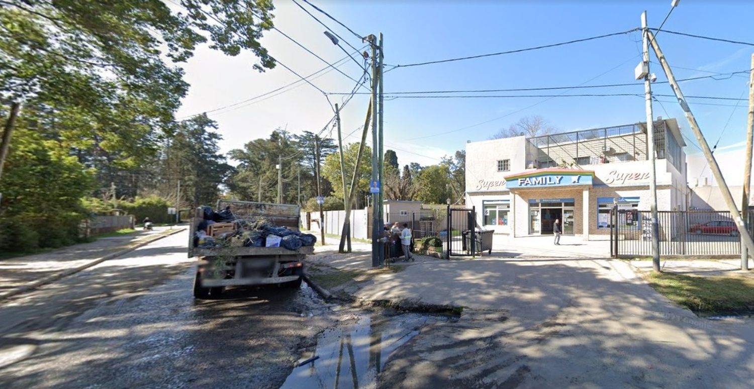 Uno de los comercios en Manuel Alberti que fue amenazado por el hombre que resultó detenido.