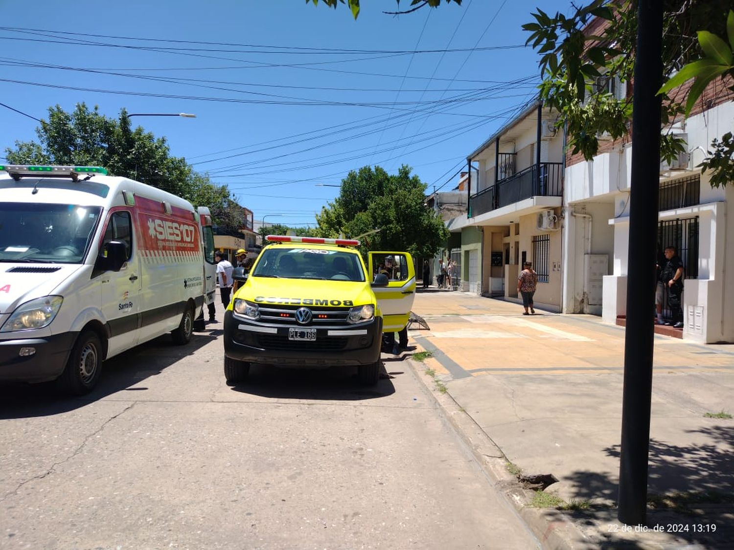 La situación tuvo lugar en Brown al 1400. Crédito: Bomberos de Venado Tuerto.