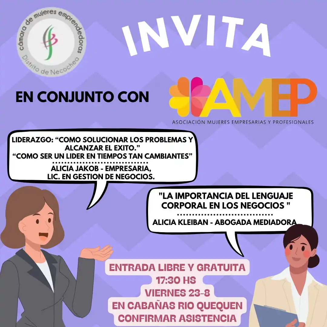 Charla para emprendedoras con entrada libre y gratuita en Cabañas Rio Quequén