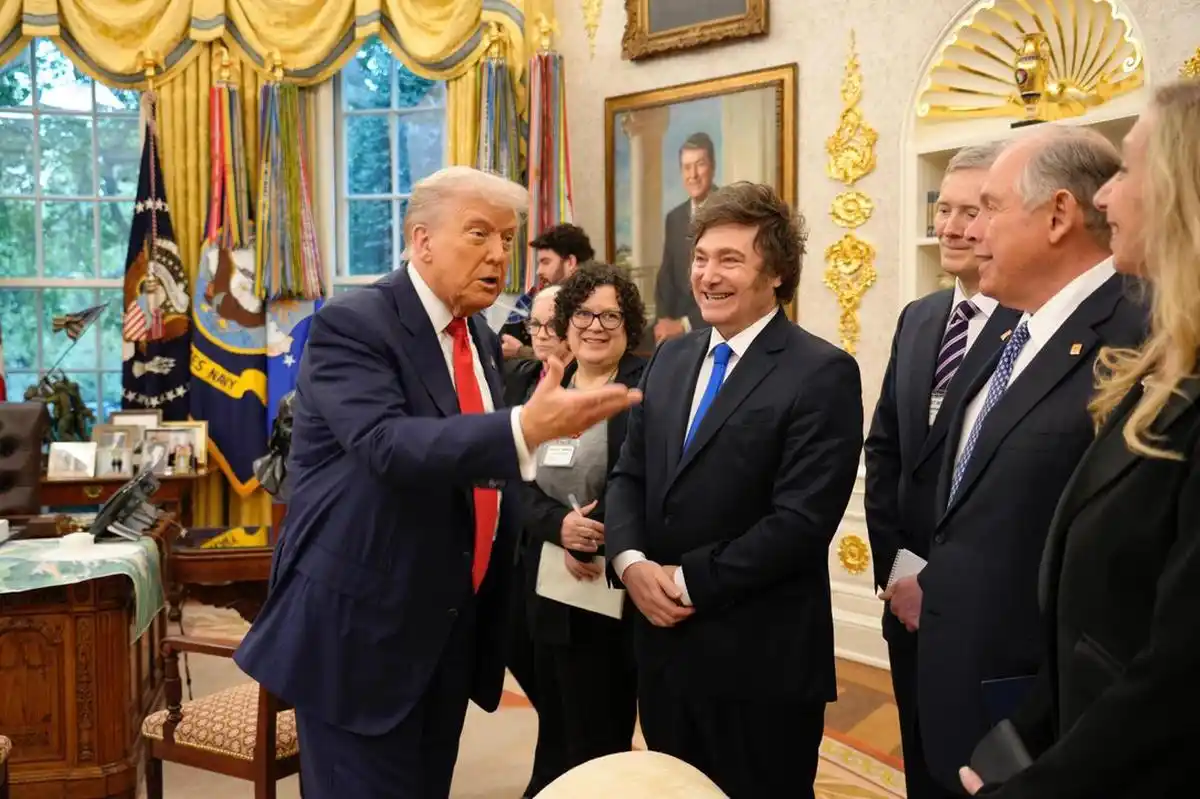 El encuentro entre Javier Milei y Donald Trump en la Casa Blanca.