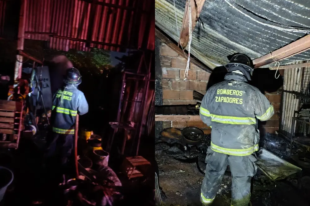 Incendio en un depósito en zona sur.