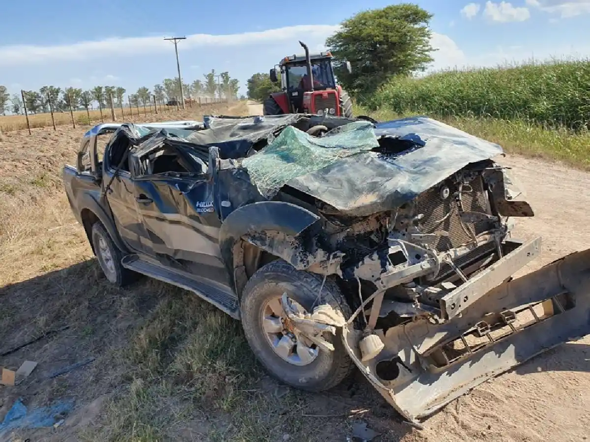 La Francia: un sanfrancisqueño volcó con su camioneta
