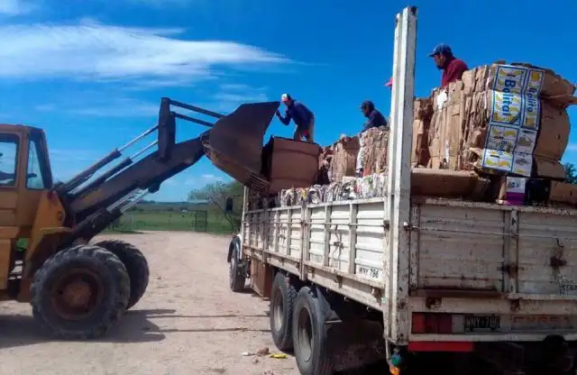 Se cargaron 15,5 toneladas de cartón 