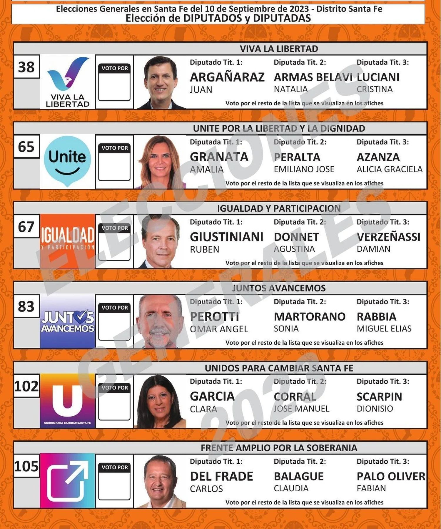 boleta diputados