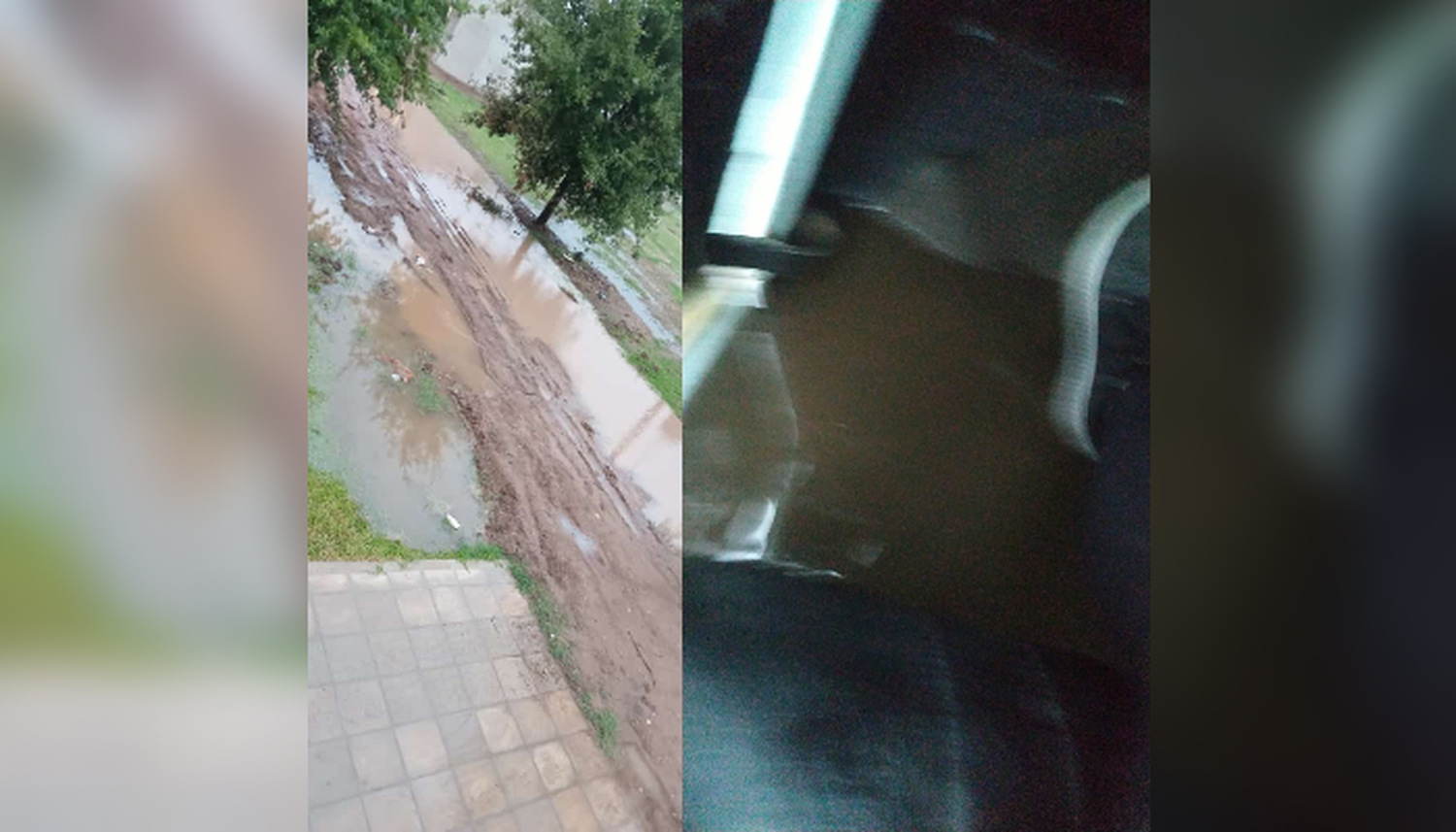 Barrio Villa Ester: se le inundó el auto