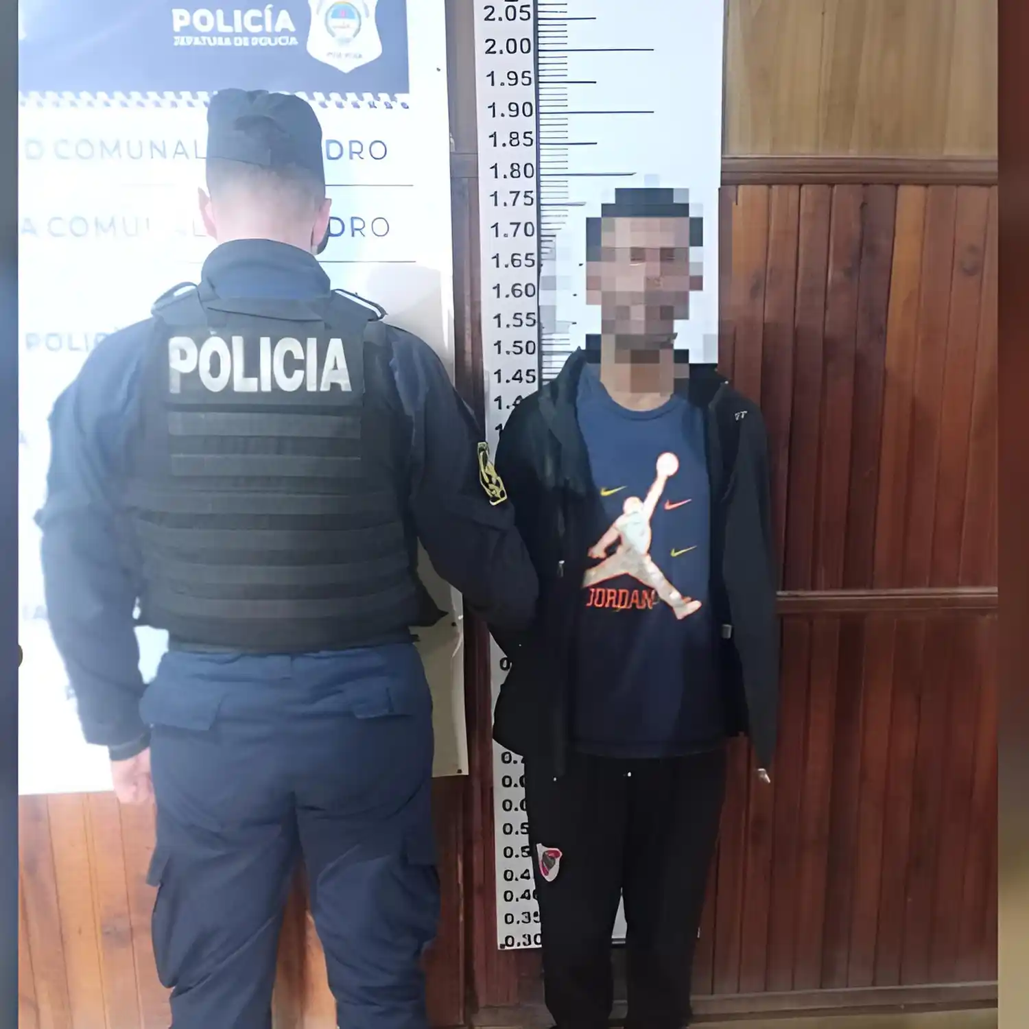 El agresor fue trasladado a la Comisaría.