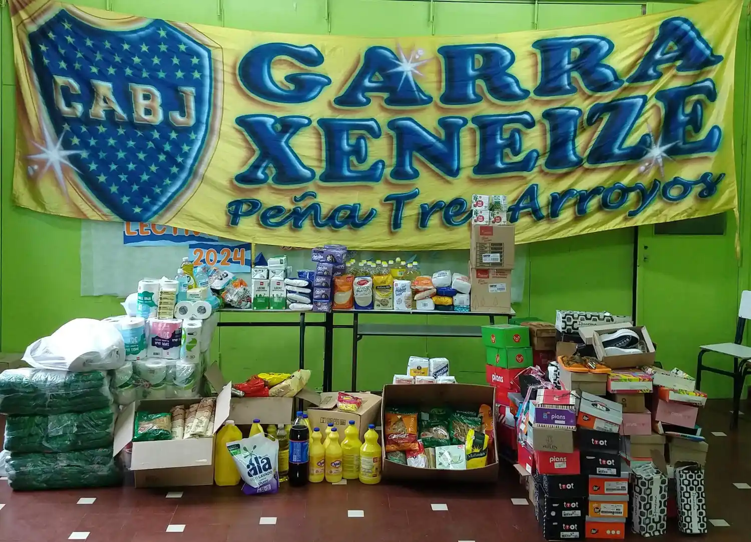 Garra Xeneize entregó a instituciones todo lo recaudado en el chango solidario