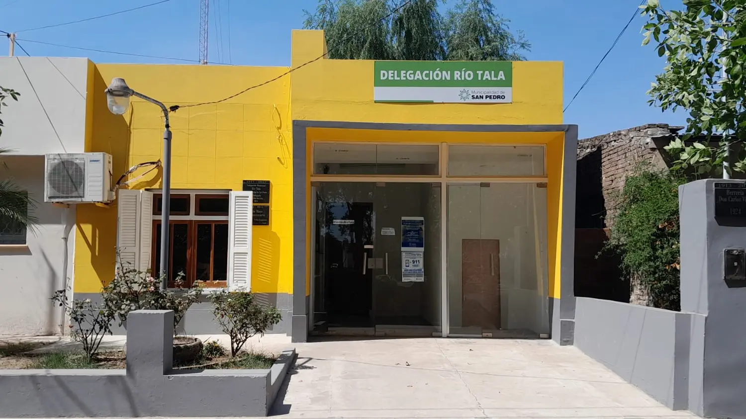 Renovada: la fachada de la delegación de Río Tala
