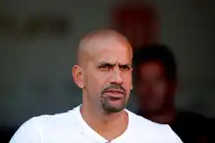 Juan Sebastián Verón en Tandil, con "Pico" Mónaco como anfitrión