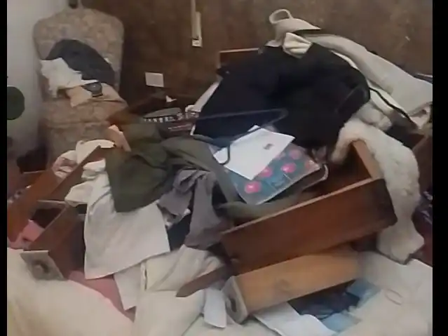 Así quedó una de las habitaciones.