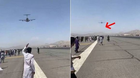 Drama en Afganistán: intentan huir del régimen talibán trepados en aviones y caen desde el aire