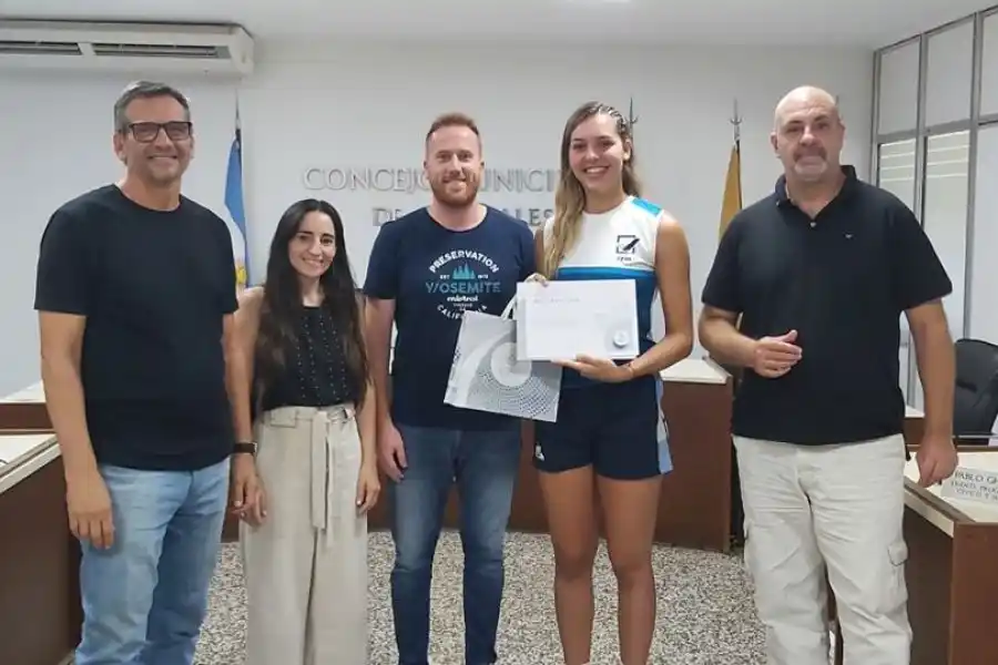 El Concejo de Sunchales reconoció a Milena Margaría por los títulos obtenidos a nivel nacional e internacional
