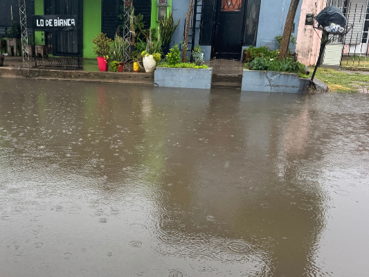 Los Aromos inundado
