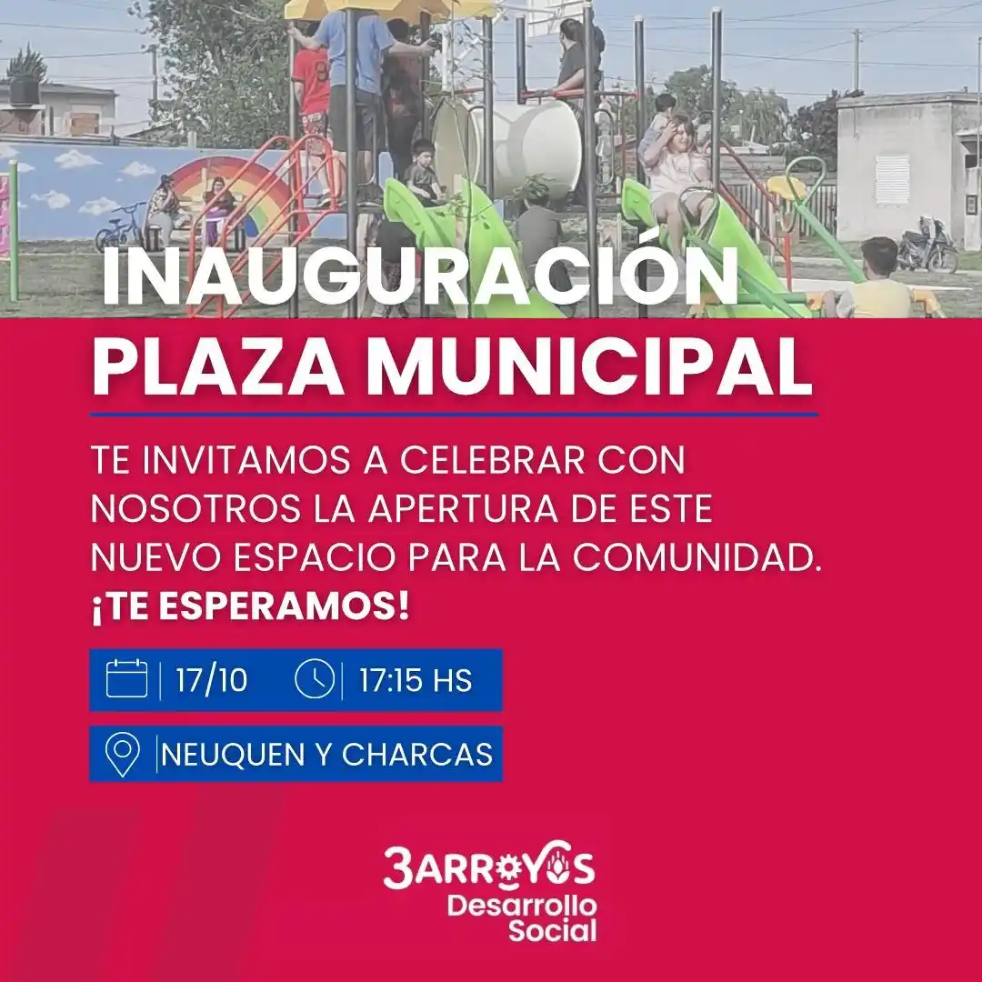 Inauguración de plaza en Neuquén y Charcas
