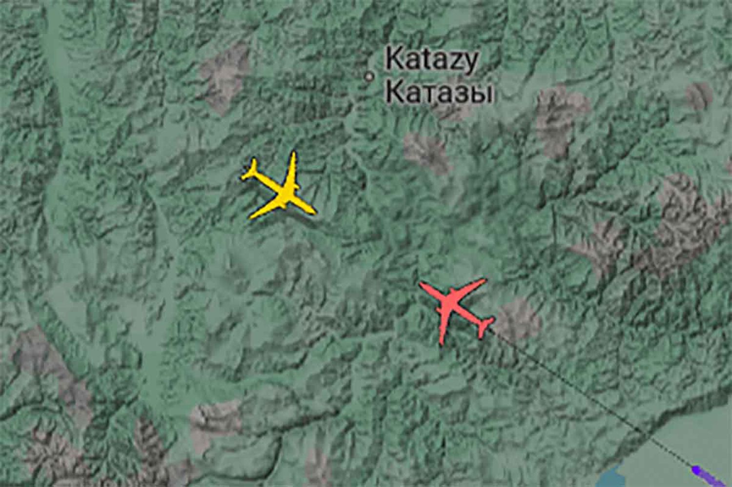 Dos aviones protagonizaron cuasi colisión sobre el sur de Siberia
