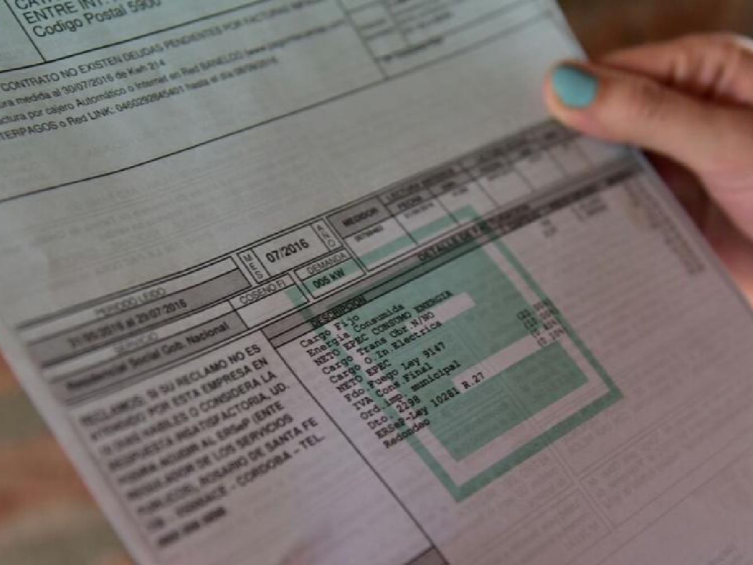 El congelamiento de luz y gas finalizan en diciembre