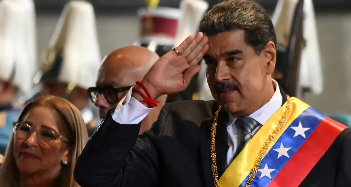 Nicolás Maduro y su esposa Cilia Flores este jueves en el Mensaje Anual ante los Poderes Públicos. Xinhua.