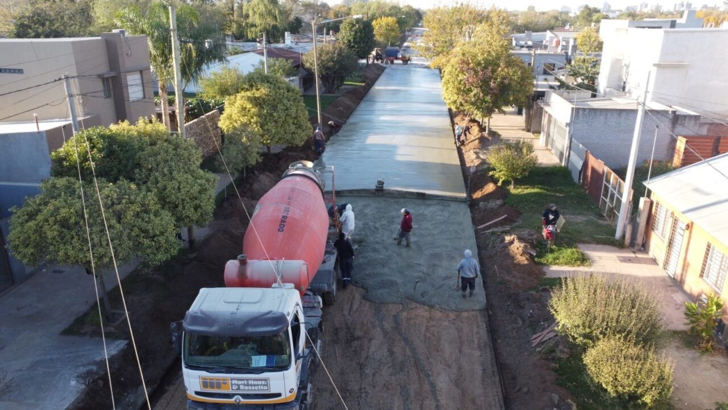 El gobierno municipal hormigonó una cuadra más en barrio Norte