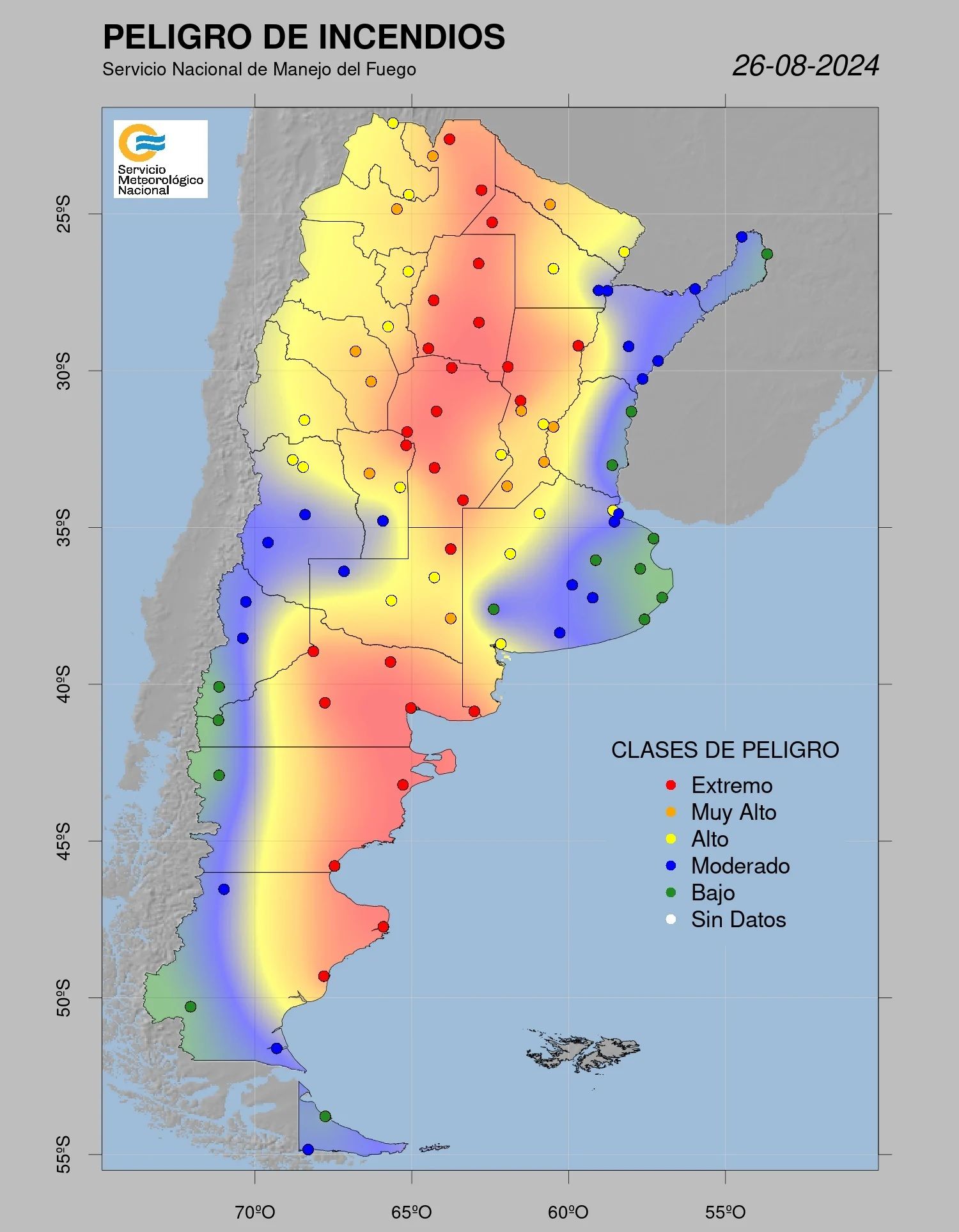 mapa fuego