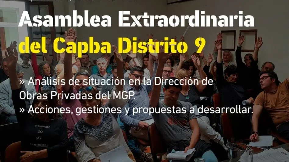 Se realizó una Asamblea para analizar la situación de la Dirección de Obras Privadas del MGP
