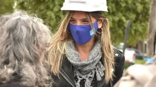 San Isidro: Malena Galmarini recorrió la obra que llevará agua potable a más de 1000 vecinos