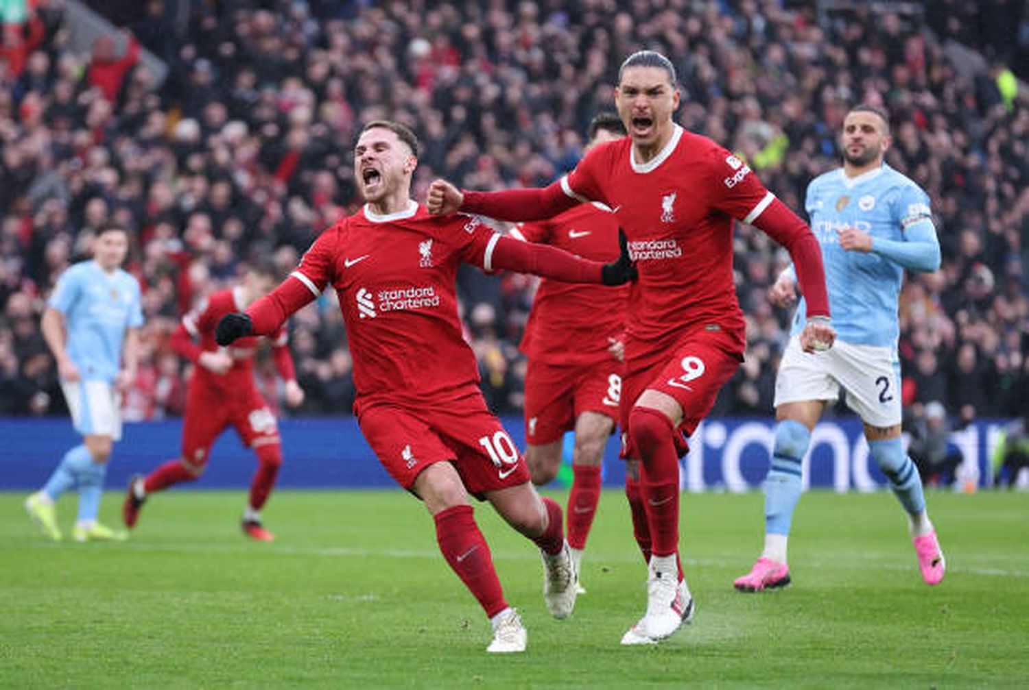 Liverpool y Manchester City, en un empate con espectáculo